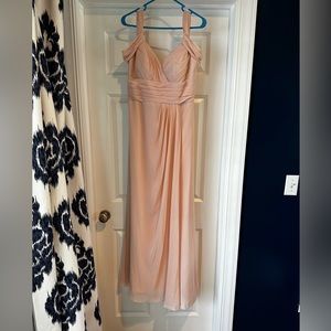 Blush bridesmaid dress size 10.